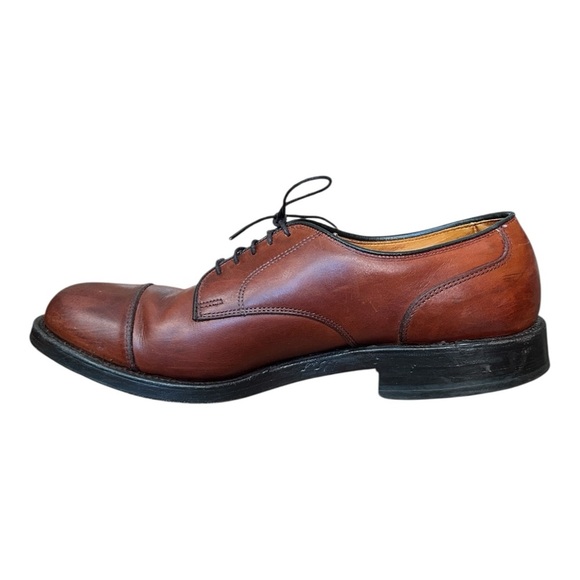 ALLEN EDMONDS Fairgate Brown Leather Lace Up Derby sz 8D Dress Shoe Cap Toe 1351 - Picture 3 of 11